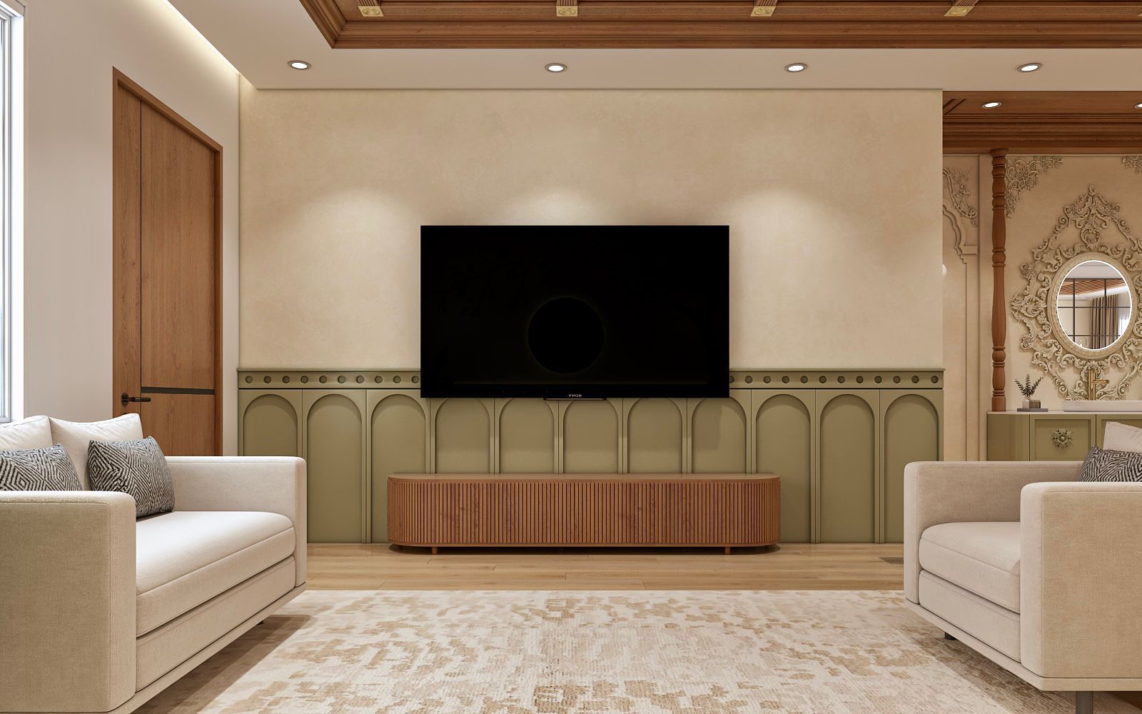 Completed living room